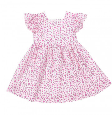 Bỏ sỉ đầm cổ vuông cánh tiên trái dâu