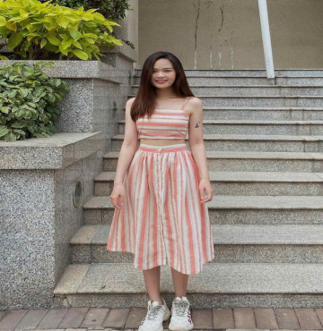 bán sỉ set áo hai dây kèm chân váy chữ A