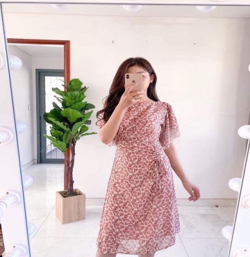 bán buôn đầm midi cánh tiên cực chanh xả