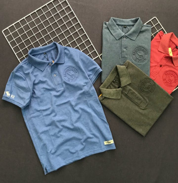 Bỏ sỉ áo thun nam  ABER dập nổi