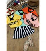 bỏ sỉ set chân váy sọc dễ thương