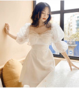 bỏ sỉ đầm cổ u cột nơ đáng yêu