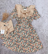 bỏ sỉ đầm hoa cổ sen tiểu thư