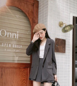 bán buôn set chân váy xếp ly phối áo vest công sở