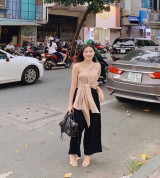 bán buôn áo hở vai thắt nơ cực chanh xả