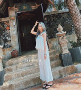 bán buôn set áo trắng kèm quần xuông max tinh tế