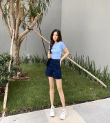 bỏ sỉ set áo crop pull thêu chữ quần short