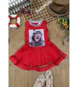 Bán buôn đầm thun phối lưới