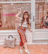 bỏ sỉ set crop phối quần trẻ trung