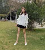 bán sỉ áo bèo vai xẻ tà bánh bèo