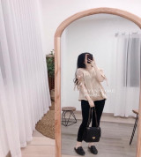 bán buôn áo nude kiểu cọ cột nơ tay sang chảnh