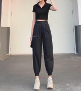 bỏ buôn áo polo croptop trơn