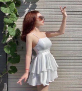 bán buôn đầm jump hai dây bèo tầng cực xinh