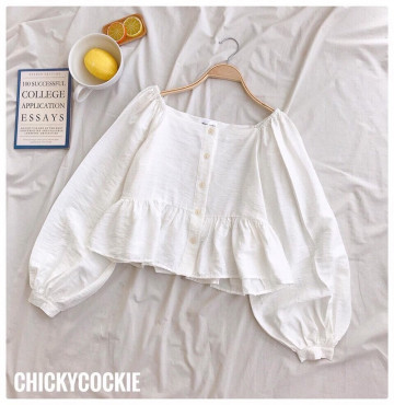 bỏ sỉ set áo peplum tay phồng hot nhất hiện nay