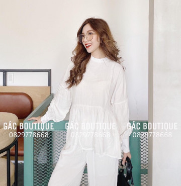 bán sỉ set combo áo peplum kèm quần suông