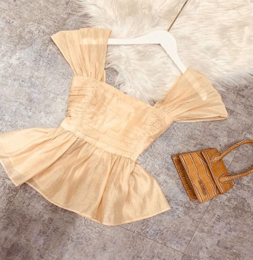 bán sỉ áo peplum bo eo nút