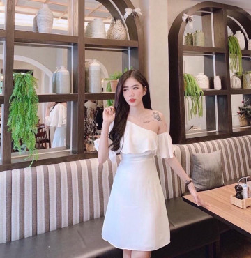 bán buôn đầm lệch vai