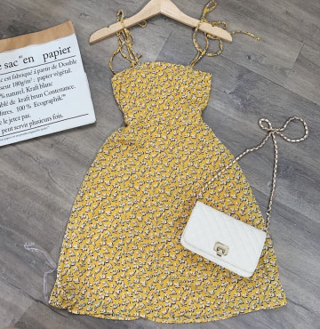 bán buôn đầm hoa xòe hai dây