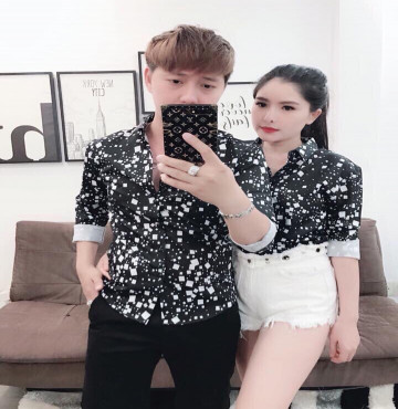 Bỏ sỉ áo sơ mi quảng châu nam nữ in 5D