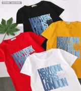 bán sỉ áo thun thái nữ cổ tròn in chữ form rộng