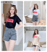 bán buôn áo thun thái nữ in chữ 1900 thun thái