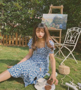 bán sỉ đầm xẻ đùi cổ tim