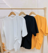 bán buôn áo thun xoắn eo form rộng