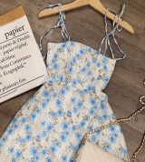 bán buôn đầm hoa voan hai dây