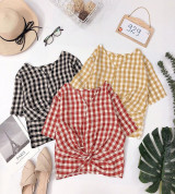 bán sỉ áo xoắn eo kẻ sọc