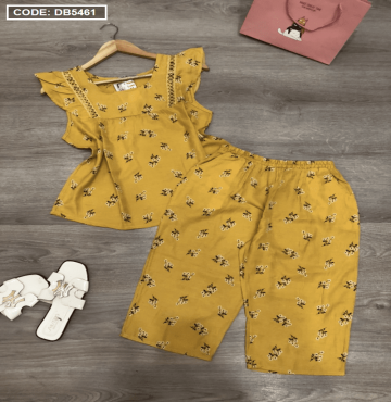 bán buôn đồ bộ nữ áo phối ren quần lỡ vải lụa mát