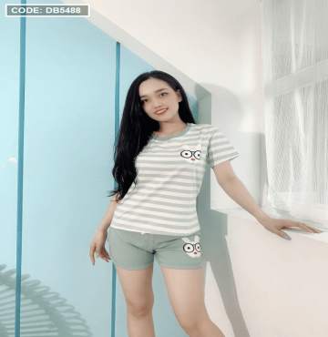 bán sỉ đồ bộ nữ áo thun sọc quần đùi