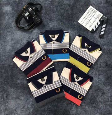 Bỏ sỉ áo thun nam sọc dệt bông lúa