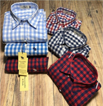 Bỏ sỉ áo sơ mi nam caro ABER ngắn tay