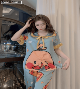 bán buôn đồ bộ nữ Pijama tay ngắn quần dài cổ thiết kế