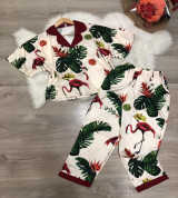 bán sỉ đồ bộ nữ Pijama tay bèo quần dài vải latin