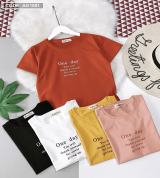 bỏ sỉ áo thun nữ in chữ one day thun thái form ôm