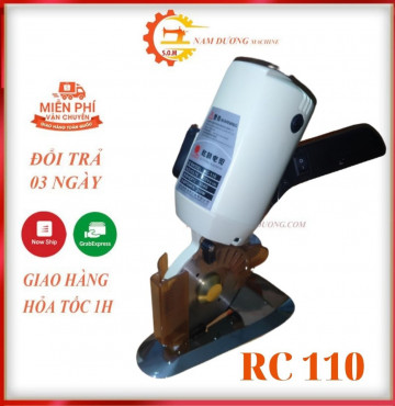 Máy cắt vải cầm tay RC > Máy cắt đĩa 110  > cắt tất cả các loại vải thun > vải voan >sử dụng cắt may từ 30-35mm
