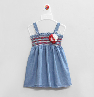 Bán buôn đầm jean 2 day bo ngực