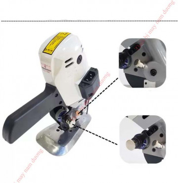 Máy cắt vải cầm tay RC > Máy cắt đĩa 100  > cắt tất cả các loại vải thun > vải voan >sử dụng cắt may từ 30-35mm