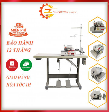 Máy vắt sổ công nghiệp SIRUBA sử dụng mô tơ liền trục tiết kiệm điện may > vải thun > vải voan êm lướt [ Máy May