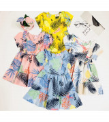 Bỏ buôn đầm lụa lá tay con bèo vai