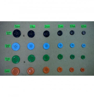 20 nút 4 lỗ quần tây, áo vét, áo dạ, 2cm