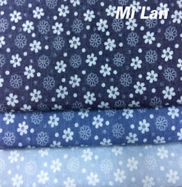 Vải jean phối hoa P47