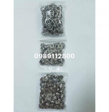 Bịch 100 nút vành bấm sắt 4 thành phần 9,5mm