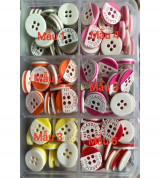 Nút sơ mi 4 lỗ bán theo combo 10 cái 1 màu