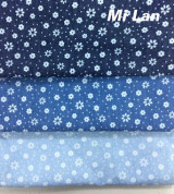 Vải jean phối in hoa P45