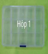 Hộp nhựa 15 ngăn, các ngăn tháo rời được để ngăn lớn hơn