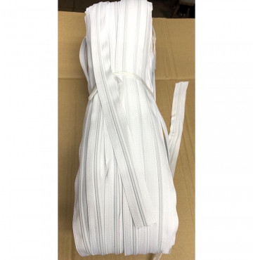 10m dây kéo chưa có đầu răng cước số 5- Trắng