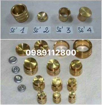 Bộ đầy đủ gồm máy ép, 12 khuôn và 12 gói phôi làm nút bọc các cỡ