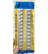 Vỉ móc 24 bộ móc hàng xịn- đen- size 2